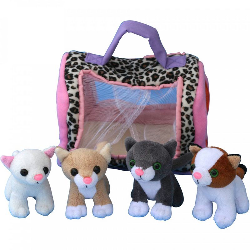 KOVOT Plush Pet Kittens with Interactive Meowing Sounds and Kitty Cat Carrier, 1 of 7