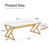 NicBex 47 Inch Rectangle Coffee Table with Rock Slab Tabletop and Metal Base for Living Room,Dining Room - 3 of 4