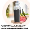 Oggi 17oz Groove Cocktail Shaker Black: Stainless Steel & Plastic, 9" Height, 17oz Capacity, Hand Wash - 4 of 4