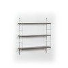 VYNXARIA Rustic 3-Tier Floating Wall Shelf - Wall-Mounted Decorative Metal Bracket for Books and Collectibles, Walnut/Chrome - 2 of 4