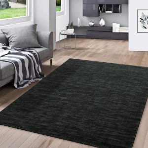 Modern Solid Area Rug Indoor Washable Rug Non-Slip Low Pile Throw Carpet for Living Room Bedroom - 1 of 4