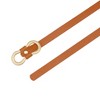 INSPIRE CHIC Women's Skinny Extra 8-Shaped Golden Buckle Holeless Waist Belts - 3 of 4