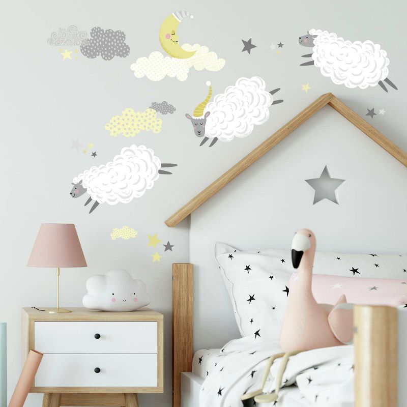 RoomMates Counting Sheep Peel and Stick Wall Decal, 4 of 8