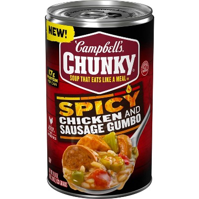 Campbell's Chunky Spicy Chicken & Sausage Gumbo - 18.8oz : Target