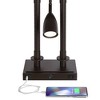 Possini Euro Design Bishop 26 1/2" Tall Modern Desk Lamp USB Port AC Power Outlet Brown Bronze Finish Metal Single Home Office Living Room Charging - 3 of 4