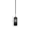 Toltec Lighting Paramount 1 - Light Pendant in  Matte Black/Brushed Nickel with 4" Black Matrix Shade - 2 of 2