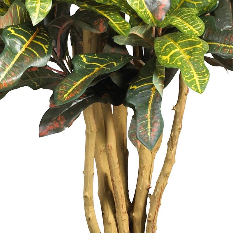 3&#39; Artificial Croton Tree in Pot Green - Nearly Natural, 4 of 5