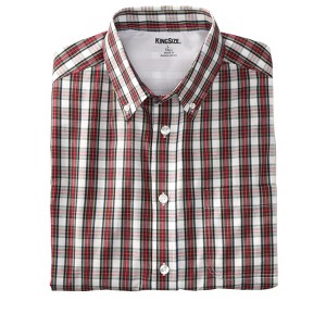 KingSize Men's Big & Tall Long Sleeve Wrinkle-Free Plaid Shirt - 1 of 4