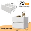Sandinrayli Nightstands Set of 2, Small Dresser for Closet, Sofa Side Table with Drawers for Small Spaces Wooden Bedside Tables, White - 3 of 4