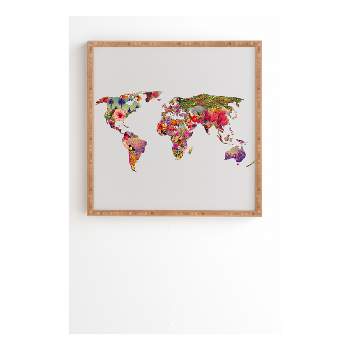 Bianca Green Its Your World Framed Wall Art 12" x 12" - Deny Designs