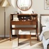 Tangkula Home Office Desk w/ 3 Drawers Built-in Monitor Stand Storage Writing Desk - 3 of 4