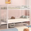 VECELO Metal Bunk Bed Over Twin, Industrial Bunkbeds with Ladder and Full-Length Guardrail - 4 of 4