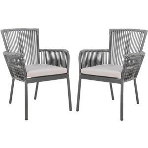 Paolo Rope Chair (Set Of 2) - Indoor/Outdoor - PAT4024 - Gray - Safavieh - 1 of 4