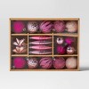 20ct Christmas Mixed Finial Ornament Set Pink - Wondershop™ - 3 of 4