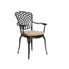 3 Piece Cast Aluminum Patio Bistro Set with Umbrella Hole, Outdoor Table and Chairs for Patio Seating Sets, Small Space Chat Sets-The Pop Home - 2 of 4