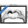 Trends International Reinders: Romantic Black & White - Love Sign Framed Wall Poster Prints Black Framed Version 14.725" x 22.375" - 3 of 4