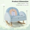 Costway Toddler Rocking Chair Children's Upholstered Velvet Rocker Kids Armchair Blue - 3 of 4