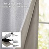 Deconovo 2 Panels Linen Look Film Coated Blackout Curtains with 8 Grommets - 3 of 4