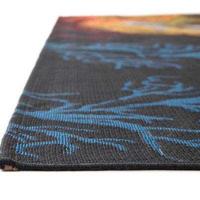 Marine Life Multi-Color Synthetic Rectangular Outdoor Rug