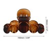 Unique Bargains Women's 3.94" Claw Clip Hair Accessories Non-Slip Plastic Brown - 3 of 4