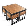 Maggift Outdoor Patio Seating Sets, Distinctive Conversation Friendly Design, Perfect for Gardens, Patios, Living Spaces, Beige, 44.5"*44.5"*29.5" - 4 of 4