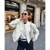 Women Fashion Cropped Bomber Jacket Casual Button Down Varsity Jackets Shackets With Pockets Trendy Outwear Winter Warm Coats - 4 of 4