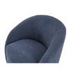 Boucle Upholstery Solid Wood Swivel Barrel-Back Accent Chair with Foam Padding, Attached Cushions and 360-Degree Swivel - 4 of 4