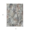 Taupe Gray And Copper Abstract Washable Indoor Outdoor Area Rug - 3 of 4