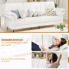 Couches for Living Room,84 Inch Comfy Teddy Fleece Sofas for Living Room with Removable Pillow Curved Armrests, Minimalist Small Couch with Convenient - 2 of 4