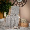 Parkland Collection,Lily Transitional Gray 52" X 67" Woven Handloom Throw - 2 of 4