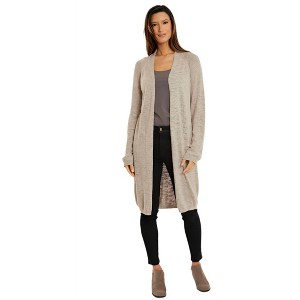 Women's Long Sleeve Sweater Duster - mododoc - 1 of 4