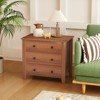 Tangkula 3-drawer Dresser w/ Convenient Handles Smooth Slide Rails Accent Table - 3 of 4