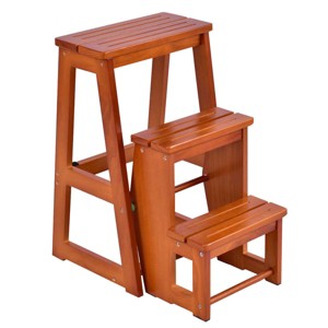 Tangkula 3-Tier Folding Step Stool Ladder Chair Bench Seat Utility Multi-functional - 1 of 4