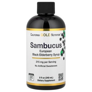 California Gold Nutrition Adult Sambucus Elderberry Syrup, 8 fl oz (240 ml) - 1 of 4