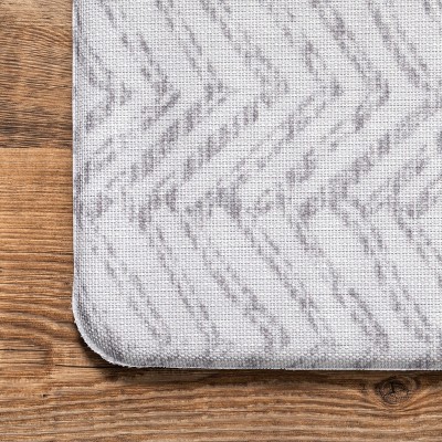 Light Gray Geometric Non-slip Synthetic Anti-fatigue Mat 20" x 42"