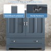 30"W Bathroom Vanity with Ceramic Sink, Bathroom Sink Cabinet with Divided Drawer, Door Organizer & Adjustable Shelf - ModernLuxe - 4 of 4