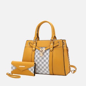 MKF Collection Christine Circular Print Vegan Leather Satchel Bag for Women with Matching Wallet by Mia K - 1 of 4