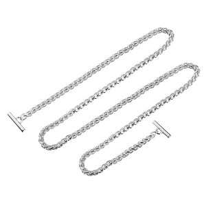Unique Bargains Shoulder Bag Handbag DIY Accessories Zinc Alloy Flat Chain Strap - 1 of 3
