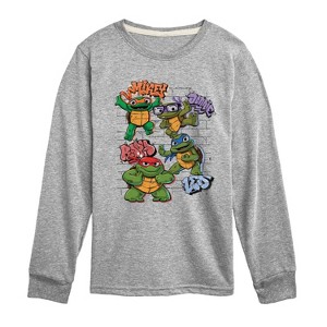 Boys' - Teenage Mutant Ninja Turtles Mutant Mayhem - Toddler & Youth Group Long Sleeve Graphic T-Shirt - 1 of 3