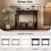The Misty Moon Narrow Console Table with Curved Corner, Retro Entryway Table with Top Drawer and Open Shelf - 4 of 4