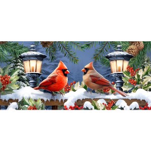 Briarwood Lane Winter Winter Glow Cardinals Mini Mat 22x10 Indoor Outdoor For Winter Doormat - 1 of 3