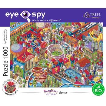 Trefl UFT EyeSpy Imaginary Cities: Rome Italy 1000pc Puzzle: Jigsaw, Flax Fiber, Travel Theme, Creative Thinking