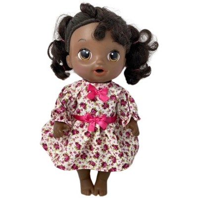 Doll Clothes Superstore Red Flower Print Dress Fits Some Baby Alive And Little Baby Dolls
