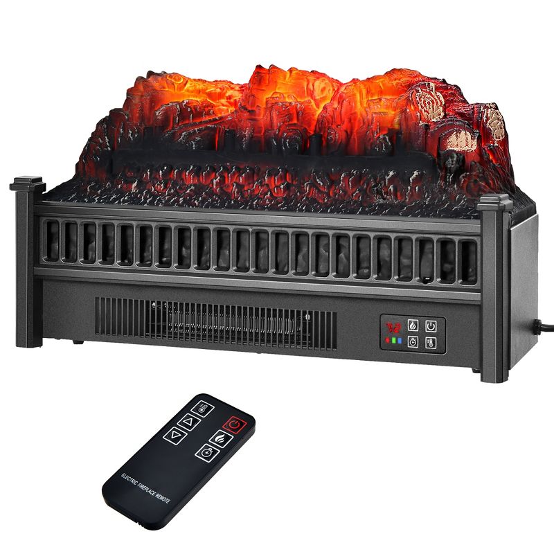 Costway 23''  Electric Fireplace Log Set Heater W/ Remote Control Realistic Flame 1400W, 1 of 11