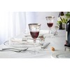 Classic Touch Set of 6 Water Glasses with Rich Silver Design - 3 of 3