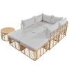 7 PCS Outdoor Furniture Conversation Sets, Patio Rattan Sectional Sofa Set with Cushions for Garden, Backyard, Balcony -Frevyn - 2 of 4