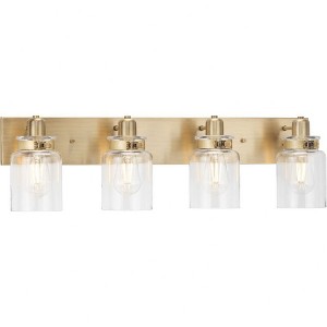 Progress Lighting Calhoun 4-Light Vintage Brass Bath Vanity - 1 of 4