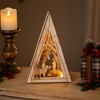 Northlight LED Lighted Holy Family Wooden Christmas Nativity Scene - 12" - 2 of 4