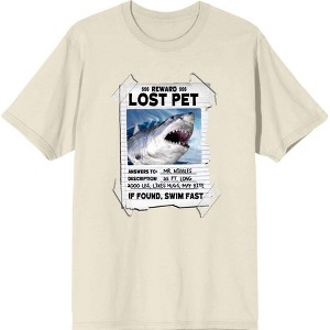 Reward Lost Pet Poster Adult Crew Neck Short Sleeve Tee - 1 of 2