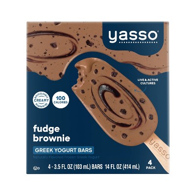 Yasso Frozen Greek Yogurt - Fudge Brownie Bars - 4ct